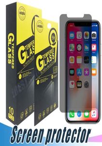 Dla iPhone'a 14 13 12 Mini 11 Pro Max X XR XS Max 8 7 6 6s plus prywatność szklana szklana ochrona ekranu z pakietem detalicznym3714304