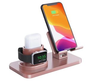 Suporte de carregamento 3 em 1 Estação doca de carregador universal compatível com Airpods Apple Watch iPhone 14 13 12 11 SE2 XSMax XR 8 7 6S Plu1160676