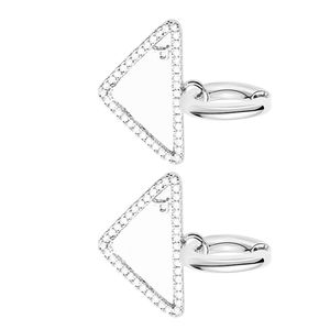 Modedesigner örhängen kvinnor varumärke bokstäver hög kvalitet 18k guld koppar bröllop smycken diamant kristall design öronvån