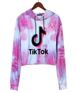 Tiktok sweatshirt för kvinnor flickkläder tik tok höst vinter huva brev hoodies sport tröja kläd5059267