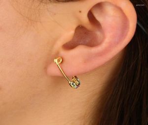 Hoop Huggie Multi Color Paperclip Safety Pin Earring Unique Women Jewelry Whole Drop Est Delicate Brinco ACC 20221021156