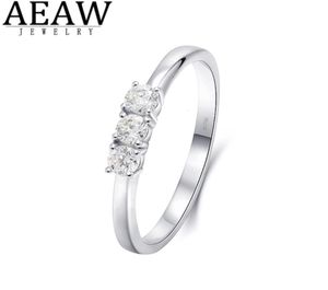 Обручальное кольцо с бриллиантом круглой огранки, 03 карата, 3 мм, цвет F, обручальное кольцо из белого золота 10 карат и серебра для женщин 2202233610861
