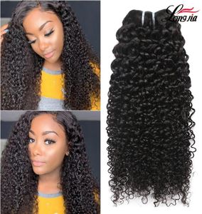 9a Peruvian Curly Hair Extension 100 nieprzetworzone ludzkie włosy Weves Naturalny kolor 830 cali Kinky Curly Hair4683063