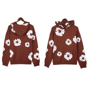 ملابس مصممة للرجال هوديي العلامة التجارية الفاخرة Kapok Plush Hoodie with Donut Foam Print Trendy Brand Teams Hoodie للرجال والملابس الرياضية للسيدات 38GX