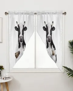 Cortina animal vaca fazenda tratamentos de janela cortinas para sala estar quarto decoração casa triangular