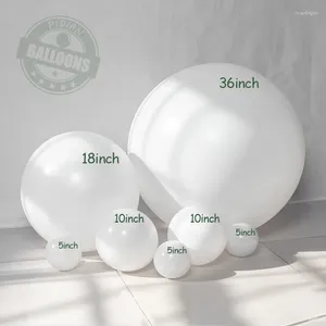 Party Decoration Thickened Matte Pure White Round Balloon 5" 10" 12" 18" 36" Giant Latex Helium Ballons Girl Birthday Wedding Decor