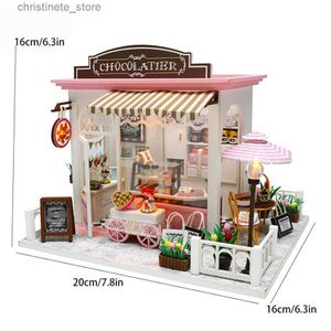 Architektur/Heimwerken Haus 3D Shop Puzzle Montage Modell Puppe Mini Haus DIY Kleines Kit Machen Zimmer Spielzeug Hause Schlafzimmer Dekoration