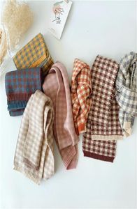 Fashion Kids Designer Plaid Scarf Children Color Matching Check Knitted Scarf Baby Boys Girls Winter Tide Warm Wool Ring Scarf S831198354