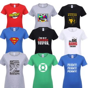 T-shirt sommaren The Big Bang Theory Women T Shirt Cotton Short Sleeve Female Sheldon Cooper Tshirt Tee Penny Soft Kitty Tshirts