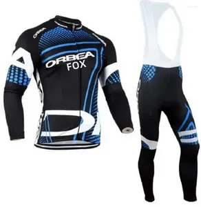 レーシングセットorbeafoxロングスリーブサイクリングジャージーセットマン夏の通気性MTBバイク衣類Maillot Ropa Ciclismoユニフォームキット