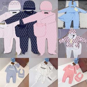 Footies Baby Rompers Kid Set Boy Clothes New Romper Cotton Newborn Baby Girls Kids Designer Spädbarn Jumpsuits kläder 240306