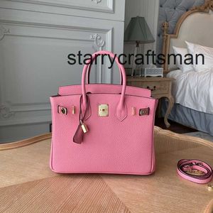 Totes Genuine Leather Handbag L Girls heart pink lychee grain real leather bag top layer cow leather handbag mini small bag womens bag trend