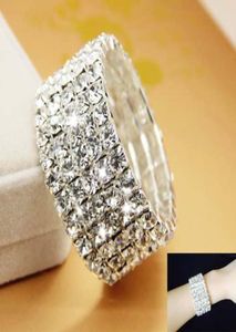 new design women rhinestone birthday gift silver bridal wedding accessories bracelet crystal bridal jewelry valentines day present3717916