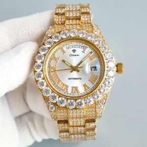 Fashion Jewelry Hip Hop Diamond Waterproof Automatic Mechanical Wrist Watches Watch for Men