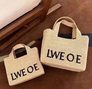 Designer Straw Raffias embroidery Font Tote Bag Womens mens luxurys handbag Mini Underarm shopper bag summer Beach Clutch Crossbody weave pochette Shoulder bags