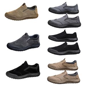 Scarpe da uomo, nuovo stile di primavera, scarpe pigre di un piede, scarpe comode e traspiranti per la protezione del lavoro, tendenza degli uomini, suole morbide, scarpe sportive e per il tempo libero nero 40