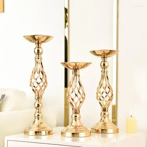 Candle Holders Not Easy To Collapse Wrought Iron Vase Electroplating Process Gold And Silver Candlestick No Peeling Paint Does Fade