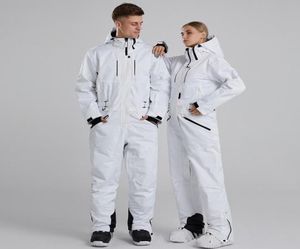 Kurtki narciarskie 2021 z kapturem jednoczęściowy kombinezon narciarski Kobiet Wodoodporny śnieg Jescsuit Man Windproof Winter Females Outdoor Sport Me8717020