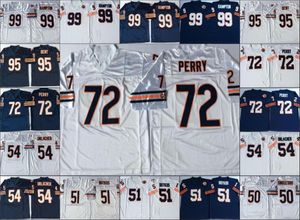 Maglie da uomo vintage cucite da abbigliamento da calcio 99 Dan Hampton 95 Richard Dent 72 William Perry 54 Brian Urlacher 51 Dick Butkus Mike Singletary8920730