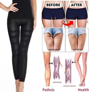 Shapewear Anti Cellulite Leggings a compressione Gamba dimagrante Body Shaper Vita alta Pancia Controllo Mutandine Coscia Sculpting Slimmer 219258434