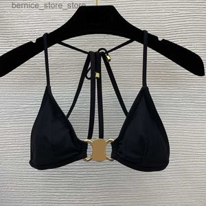 Kvinnors badkläder 2023 Black Cel Designer Bikinis Luxury Swimsuit Women Swimits Tank Thong Cover Up Two Piece Designers Bikini Woman Bathing Suits Q240306