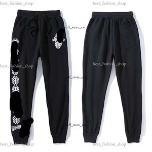 2024 America Street Chromees Hearts Calças de Impressão Sânscrita Masculina Alfabeto Sânscrito Outono Mulheres Cross Ch Sweatpants Ferradura Carta Impressão Calças M-2Xl 534