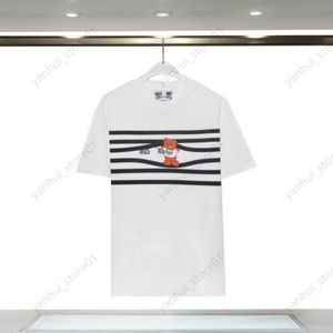 2024 Frühjahr/Sommer Moschinoes Damen T-Shirt Teddybär handgezeichneter Skizzendruck locker sitzendes Unisex-Kurzarm-T-Shirt reine Baumwolle trendige Version yhq