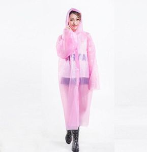 Raincoats Hela använd upprepade gånger vuxen akutvattentät regnrock huva poncho camping plastisk disponibel2996723
