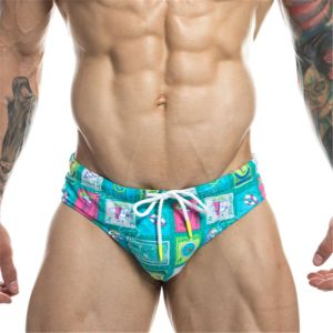 Badebekleidung Sexy Push-Up-Pad Badeanzug Herren Bademode Bikini Herren Badehose Badehose Mann Badeanzug Low Rise Beach Surf Wear Badeanzug