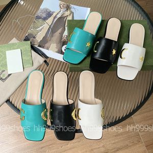 O mais recente modelo de marca de luxo chinelo saltos mais quentes sapatos femininos sandálias designer salto altura sandália plana chinelo sapato atacado