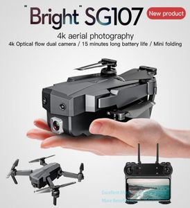 SG107 4K Double Camera WiFi FPV Nybörjare Drone Kid Toy Optical Flow Positioning Altitude Håll Intelligent Följ Gest Take9467886