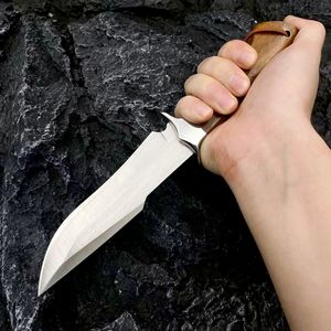 Yeni A2285 Düz Bıçak D2 SATIN DÜZ NOKTASI BLADE ÇELİK KAPLI OLUN DIŞ GİBİ SURVIVAL DERİ KULLANIM