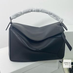Mirror quality Calfskin Designer Bags 29cm Women Lady Vintage Retro Patchwork geometry bag Handbags Straps Crossbody shoulder Tote Purse Genuine Leather