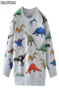 Sailead Cartoon Dinosaur Boys Bluzie dla małych dzieci z kapturem Ubrania 27 Years Autumn Dzieci Koszule długie rękawy Cotton Y203901683