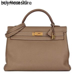 Bolsa 7a Kelily 40cm 50cm Couro Genuíno Tamanho feito à mão Versão personalizada Couro Genuíno Capcity para negócios 40CMhave logotipo qq OEMVOEMV