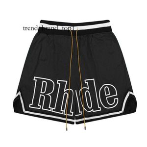 Rhude Shorts Men Short RhudeTシャツデザイナーショートファッショントレンドブランドRhudeシャツスポーツパンツメンレザーショーツUSサイズS-XL 2841