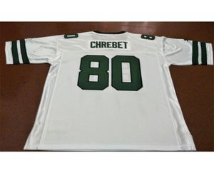 Mit Custom Men 1997 Wayne Chrebet 80 real Full embroidery College Jersey Size S4XL or custom any name or number jersey8196349