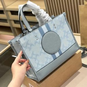 Womens field co cah pochette Designer bag 10a sacoche dempsey shop the tote bag Luxurys handbag Canvas Shoulder Bag mens denim stripe Leathe