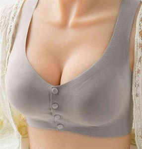 No Trace Maternity Nursing Bra For Pregnant Women Underwear Breastfeeding Bra Front Button Thin Soutien Gorge Lactancia Femme Y1103044195