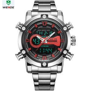 Weide relógio masculino relógio de luxo europeu esportes negócios movimento quartzo analógico lcd digital data alarme relógios pulso masculino watch2135