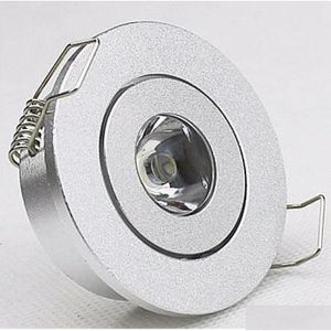 Downlights 10Pcslot Mini 1W Led Downlight Sier Shell Ceiling Cupboard Light 3W Spot Lights Lampdownlights 110V 220V Counter Lamps31928 Dh4Lt