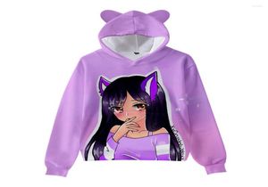 Felpe con cappuccio Men039s Aphmau Felpa con cappuccio Ragazzi Ragazze Orecchie di gatto Felpa Harajuku Streetwear Cartone animato per bambini Kawaii 3D Pullover con cappuccio Autunno 3982390