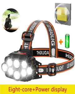 Head Lamps Rechargeable Headlamp 8 XPG LED Headlamps Flashlight with 4 Modes USB Waterproof Lamp for Outdoor Camping Cycling Ru8682238