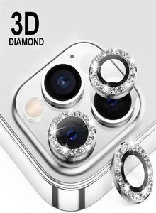 Ochrony obiektywu aparatu Temperowane szkło dla iPhone 14 Pro Max 13 plus 12 bling diamentowy metalowy pierścień obiektyw Filmowy Cover5481392