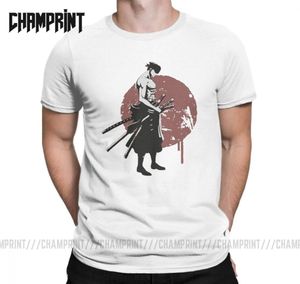 Mężczyźni tshirts Zoro Roronoa T koszule One Piece Funny Pure Cotton Tee Shirt Short Sleeve Anime Komiks Harajuku Tops Summer T2005162634166