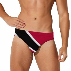 Roupa de banho 2023 sexy nadar breve biquíni bandeira de trinidad e tobago mais país homens praia atlético roupa de banho briefs esportes shorts