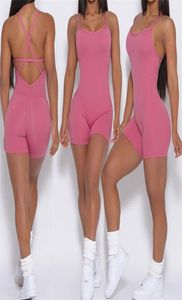 Pad Romper Shorts Спортивный костюм Женский комплект для йоги Спортивный костюм Ансамбль Спортивная одежда Комбинезоны для тренировок Тренажерный зал Одежда для бега Одежда для фитнеса 22031630943