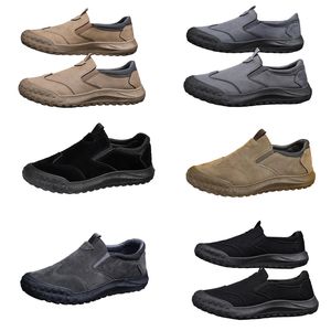 Sapatos masculinos, novo estilo de primavera, sapatos preguiçosos de um pé, sapatos confortáveis e respiráveis de proteção ao trabalho, tendência masculina, solas macias, sapatos esportivos e de lazer Sapatos casuais 44 a111