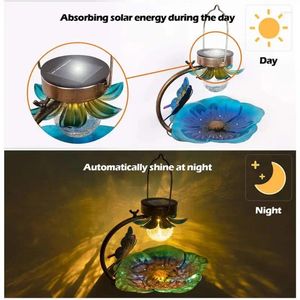 Andra fågelförsörjningar matare lampa metall sol Härlig ledande hängande gåva blomma ljus utomhus trädgård dekoration matare för utomhus