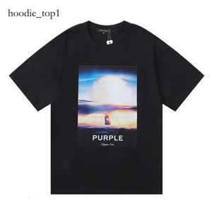 Purple Purple Men's T-shirts American High Street Masher Marka Purple Brand Classic Lose Casual Dubal Cotton krótkie koszulki Mężczyźni i kobiety 4478